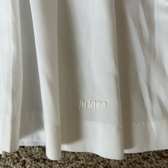 Prince White Pleated Tennis Skirt. Side buttons. Tennis prep. Pickleball. Preppy - Picture 3 of 9